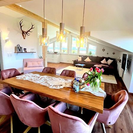 23 Neu Erbaute Ferienwohnung Mit Schloss- Und Panoramablick 哈尔伯莱赫 外观 照片